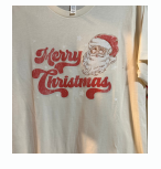 Santa Face Merry Christmas Sweatshirt or T-Shirt